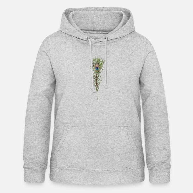 Peacock feather - Women's Hoodie - light heather grey