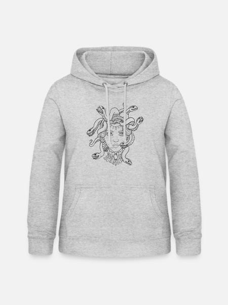 Méduse - Sweat à capuche Femme - gris clair chiné