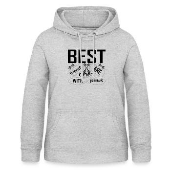 Beagle leckt jeden Einbrecher ab - Frauen Hoodie - Hellgrau meliert - Vorne - AI Model Female 172 light (172cm)