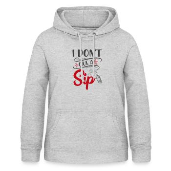 Wein Ich gebe keinen Schluck - Frauen Hoodie - Hellgrau meliert - Vorne - AI Model Female 172 light (172cm)