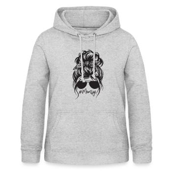 Momlife. Es gibt nichts Schöneres, oder doch? - Frauen Hoodie - Hellgrau meliert - Vorne - AI Model Female 172 light (172cm)