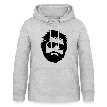 Alan Hangover Wolfpack - schwarz - Frauen Hoodie - Hellgrau meliert - Vorne - AI Model Female 172 light (172cm)