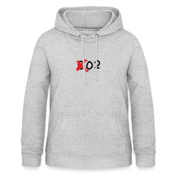 co2 - Sweat à capuche Femme - gris clair chiné - Devant - AI Model Female 172 light (172cm)