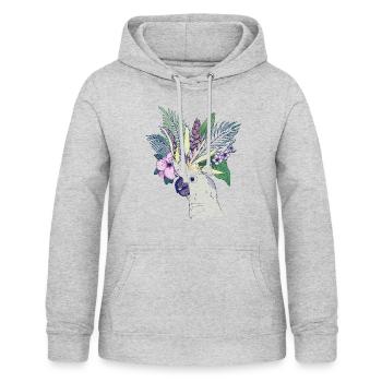 The Manda Cocapoo - Women's Hoodie - light heather grey - Front - AI Model Female 172 light (172cm)