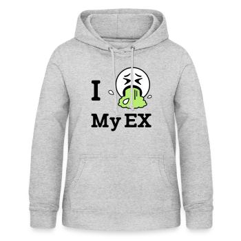 Ich hasse meine/n Ex - Frauen Hoodie - Hellgrau meliert - Vorne - AI Model Female 172 light (172cm)