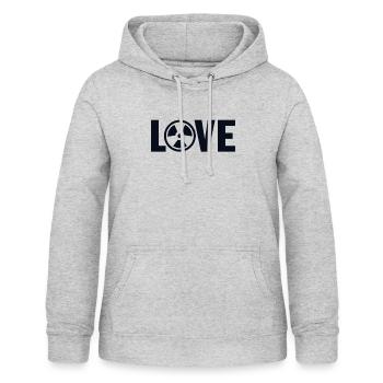 Liebe Uran Kernkraftwerk Energie Kernkraft - Frauen Hoodie - Hellgrau meliert - Vorne - AI Model Female 172 light (172cm)
