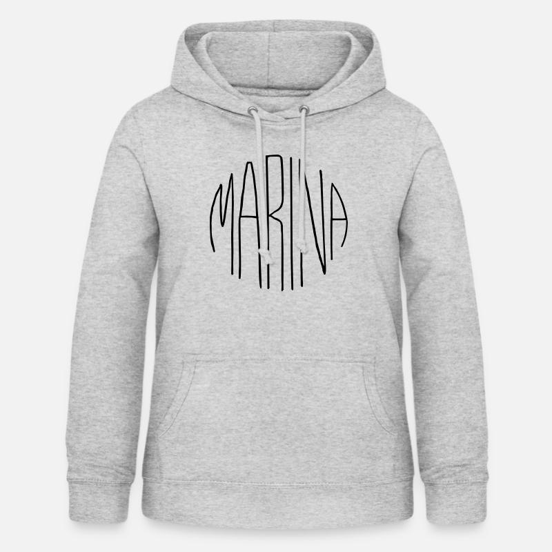Marina - Sweat à capuche Femme - gris clair chiné