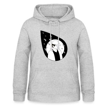 RM Mono Forever Rain - Frauen Hoodie - Hellgrau meliert - Vorne - AI Model Female 172 light (172cm)