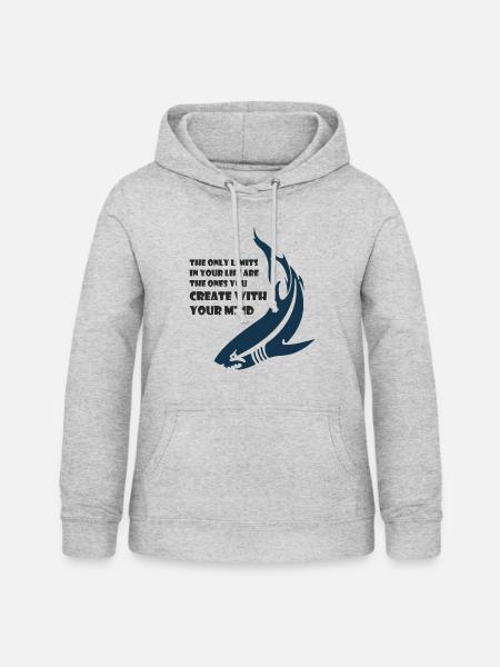 Hai Hai Zitat - Frauen Hoodie - Hellgrau meliert
