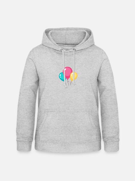 Ballon - Frauen Hoodie - Hellgrau meliert