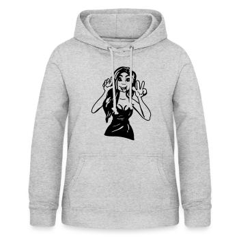 Tinte Frau - Frauen Hoodie - Hellgrau meliert - Vorne - AI Model Female 172 light (172cm)
