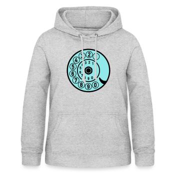 Dial Vintage Phone Call Retro Technology - Women's Hoodie - light heather grey - Front - AI Model Female 172 light (172cm)