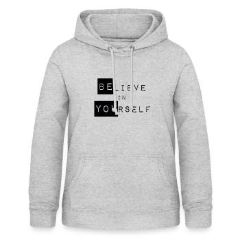 Motivation - Frauen Hoodie - Hellgrau meliert - Vorne - AI Model Female 172 light (172cm)