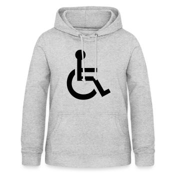 Disabled Wheelchair Symbol - Women's Hoodie - light heather grey - Front - AI Model Female 172 light (172cm)