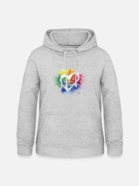 Kleiner Regenbogen - Frauen Hoodie - Hellgrau meliert