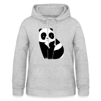 Kleiner Panda - Frauen Hoodie - Hellgrau meliert - Vorne - AI Model Female 172 light (172cm)