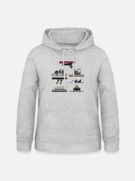 Phantasialand Achterbahnwagen - Frauen Hoodie - Hellgrau meliert