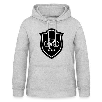 Radfahren - Radfahren - Frauen Hoodie - Hellgrau meliert - Vorne - AI Model Female 172 light (172cm)