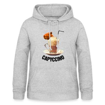 capybara niedlich - Frauen Hoodie - Hellgrau meliert - Vorne - AI Model Female 172 light (172cm)
