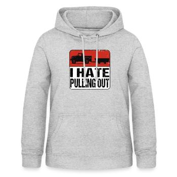 Vintage I hate pulling out - boating captain - Women's Hoodie - light heather grey - Front - AI Model Female 172 light (172cm)
