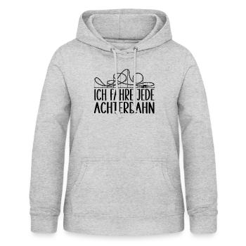 Ich fahre jede Achterbahn Achterbahnen - Frauen Hoodie - Hellgrau meliert - Vorne - AI Model Female 172 light (172cm)
