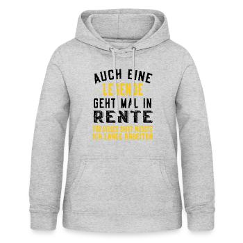 Même une légende prend sa retraite - les retraités - Sweat à capuche Femme - gris clair chiné - Devant - AI Model Female 172 light (172cm)