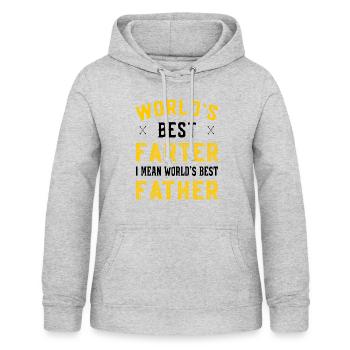 Worlds best Farter I mean worlds best Farther - Women's Hoodie - light heather grey - Front - AI Model Female 172 light (172cm)