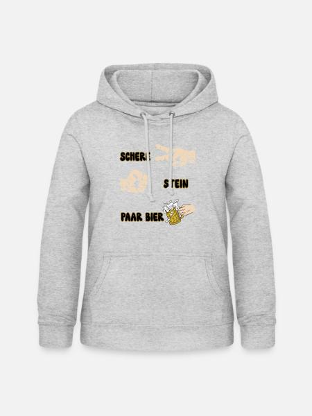  - Bierliebhaber - Frauen Hoodie - Hellgrau meliert