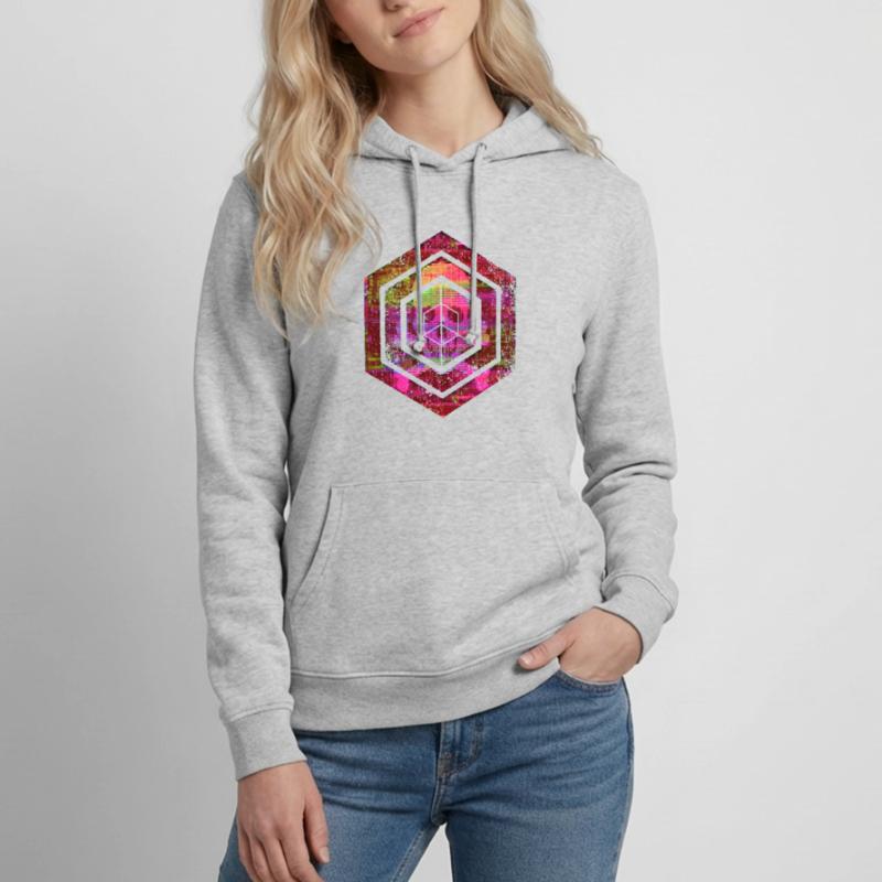 Codage géométrique du programmeur de programmation hexagonale Sweat à capuche Femme