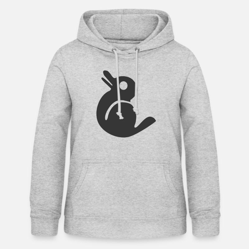 Hase oder Ente - Frauen Hoodie - Hellgrau meliert