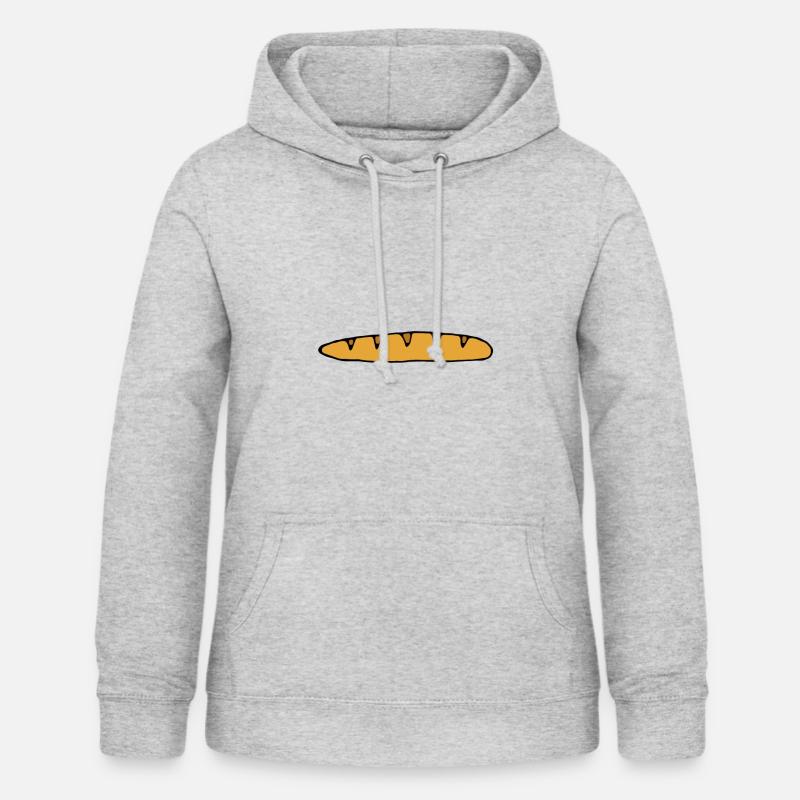 baguette - Sweat à capuche Femme - gris clair chiné