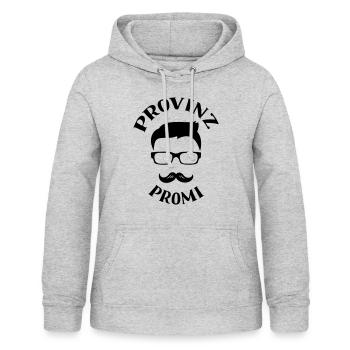 Provinz Promi Hipster - Frauen Hoodie - Hellgrau meliert - Vorne - AI Model Female 172 light (172cm)