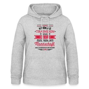 Lustiges Trainerin Geschenk Shirt - Frauen Hoodie - Hellgrau meliert - Vorne - AI Model Female 172 light (172cm)