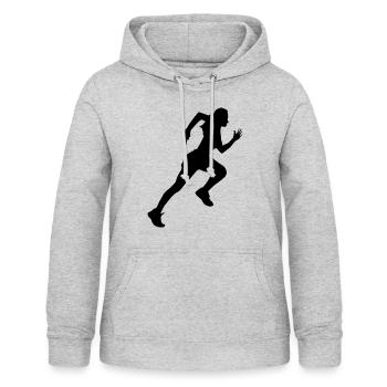 Laufen Running Girl Silhouette - Women's Hoodie - light heather grey - Front - AI Model Female 172 light (172cm)