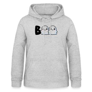 Halloween Geist - Frauen Hoodie - Hellgrau meliert - Vorne - AI Model Female 172 light (172cm)