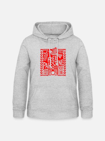 Free palestine - Frauen Hoodie - Hellgrau meliert