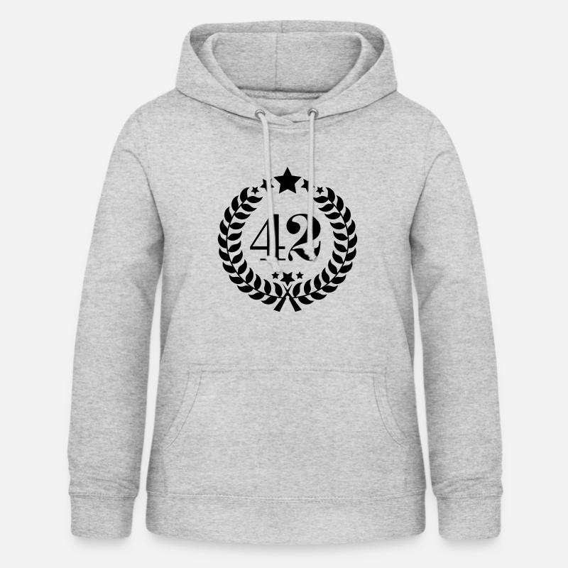 couronne 42e anniversaire - anniversaire Couronne - Sweat à capuche Femme - gris clair chiné
