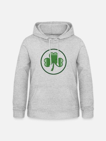 Irish Kleeblatt Irland - Frauen Hoodie - Hellgrau meliert