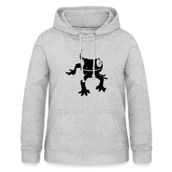 Crested gecko - Vrouwen hoodie - lichtgrijs gemêleerd - Voor - AI Model Female 172 light (172cm)