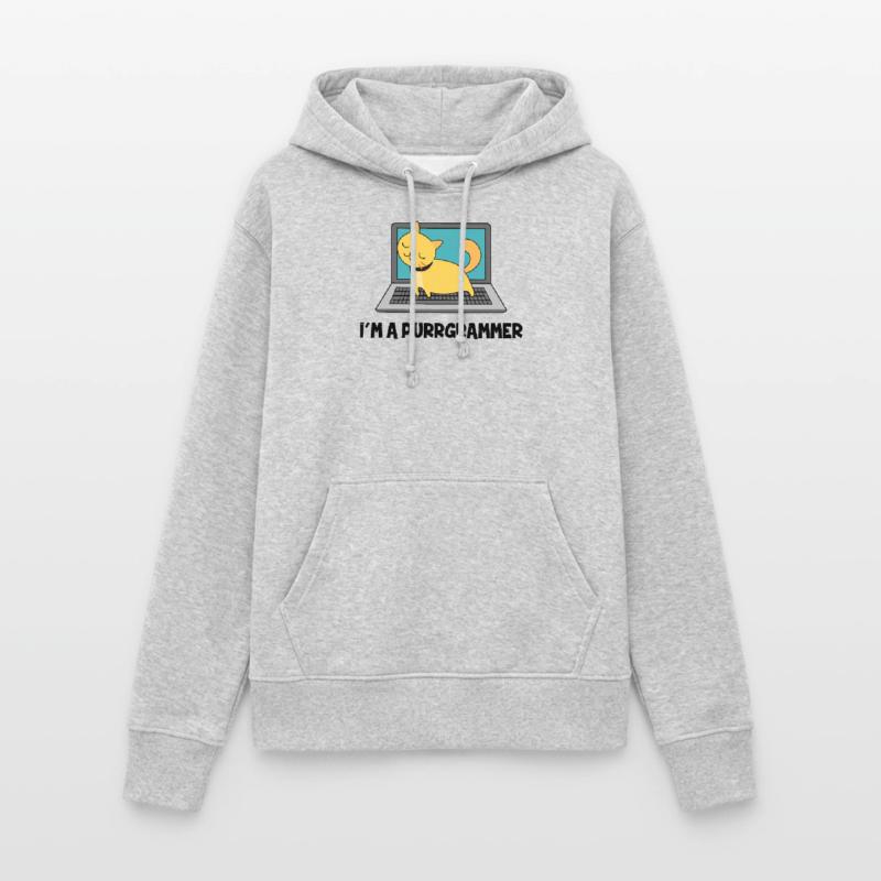 Katze Programmierer Fell Computer Nerd Geschenk Frauen Hoodie