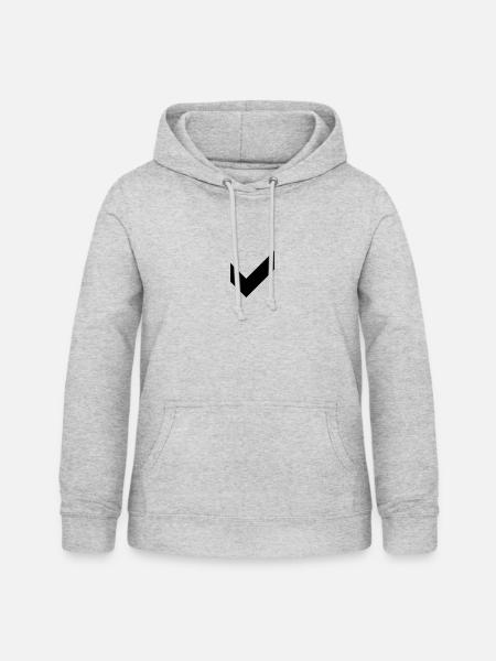 right - Frauen Hoodie - Hellgrau meliert