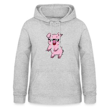 Flossing pig - Women's Hoodie - light heather grey - Front - AI Model Female 172 light (172cm)
