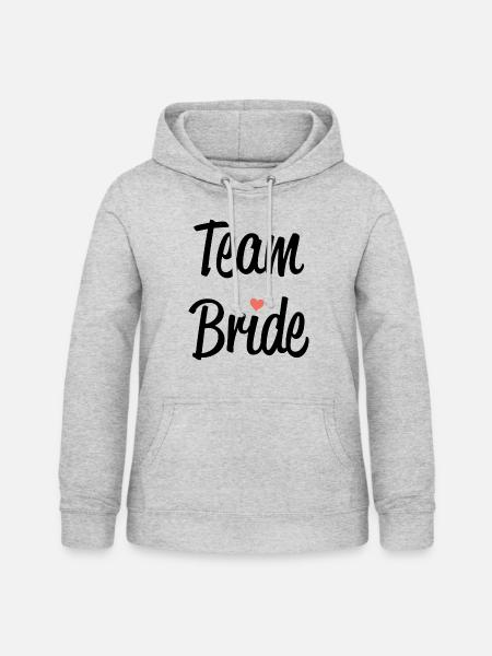 Team Bride - Frauen Hoodie - Hellgrau meliert