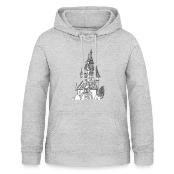 The castle - Women's Hoodie - light heather grey - Front - AI Model Female 172 light (172cm)