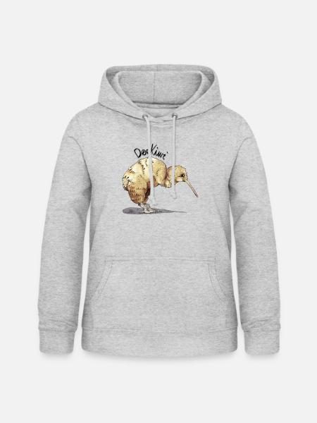 Kiwi - Frauen Hoodie - Hellgrau meliert