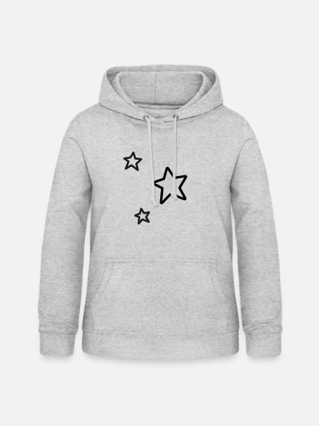 Stars - Frauen Hoodie - Hellgrau meliert
