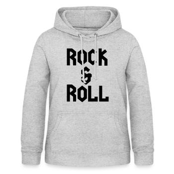 Rock 'n' roll - Sweat à capuche Femme - gris clair chiné - Devant - AI Model Female 172 light (172cm)