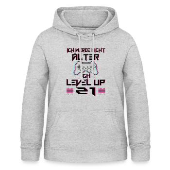 21 Geburtstag Geschenk Level 21 Complete 21 Jahre - Frauen Hoodie - Hellgrau meliert - Vorne - AI Model Female 172 light (172cm)