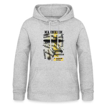 Mannheim Germany City Skyline Home Love - Women's Hoodie - light heather grey - Front - AI Model Female 172 light (172cm)