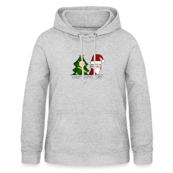 Laink et Terracid fêtent Noël - Sweat à capuche Femme - gris clair chiné - Devant - AI Model Female 172 light (172cm)